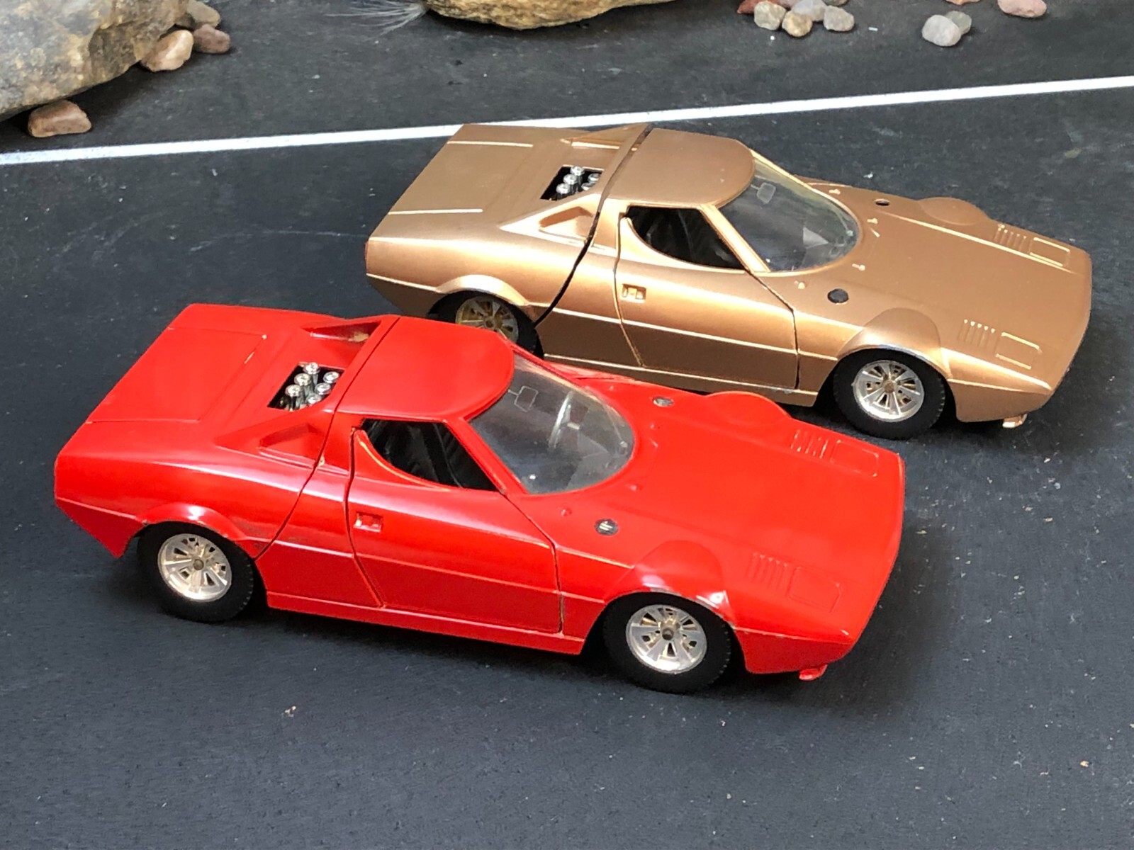 2 – Imperfect MARTOYS ITALY 1:24 Diecast RED/COPPER LANCIA STRATOS #0108 No Box