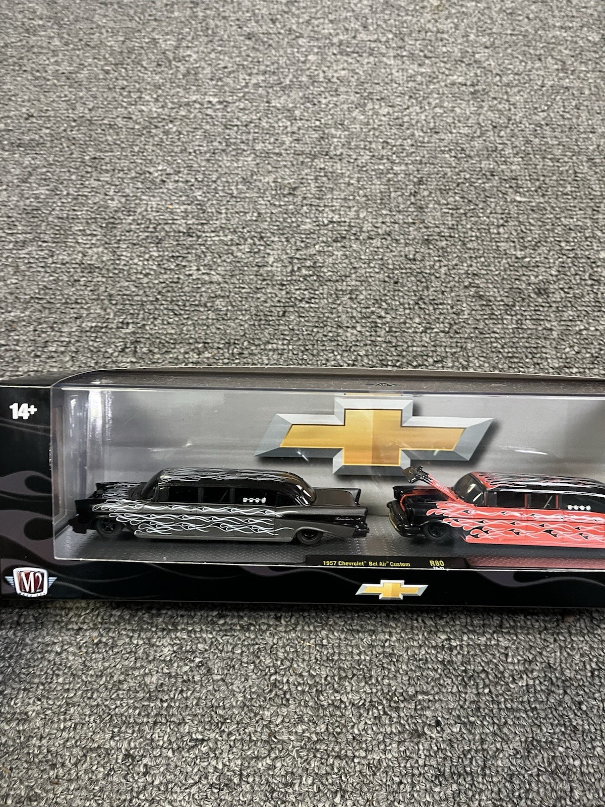 2024 M2 Machines Auto Haulers 1957 Chevrolet Bel Air Custom Limousine Set Mint!!