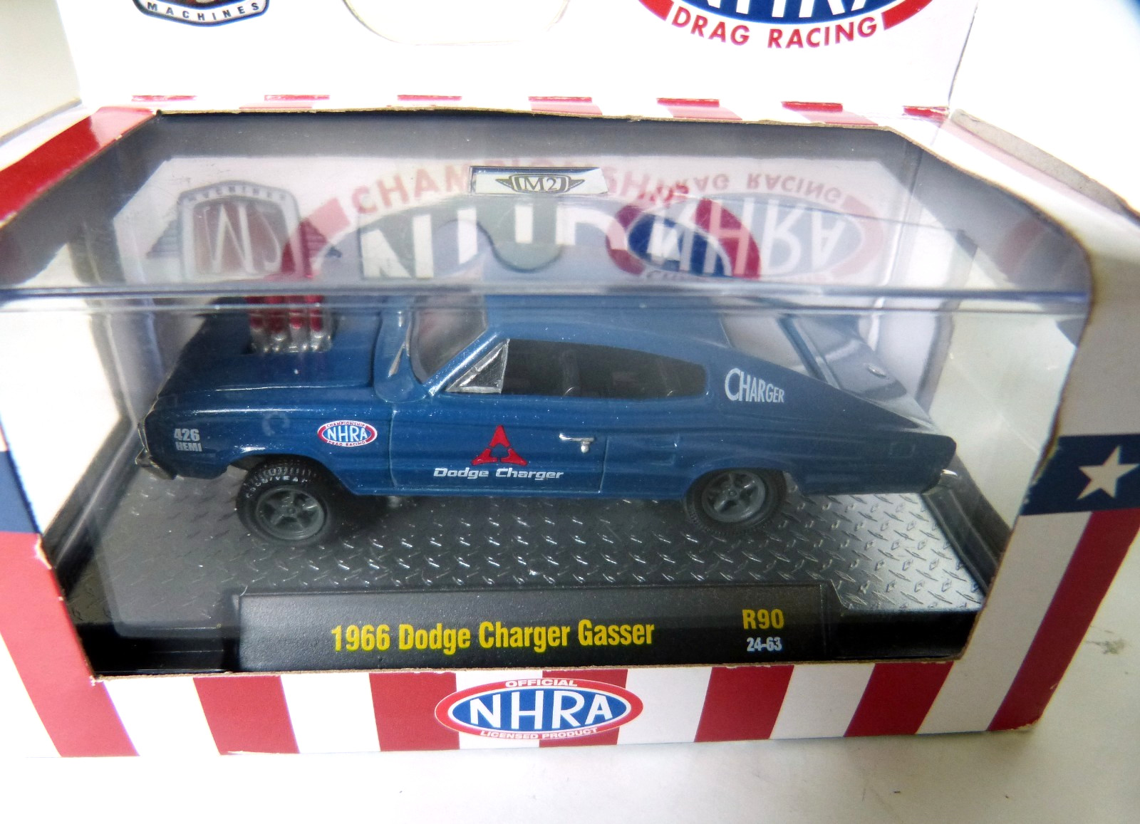 M2 1966 Dodge Charger Gasser Blue NHRA R90 1:64 2024 NIB