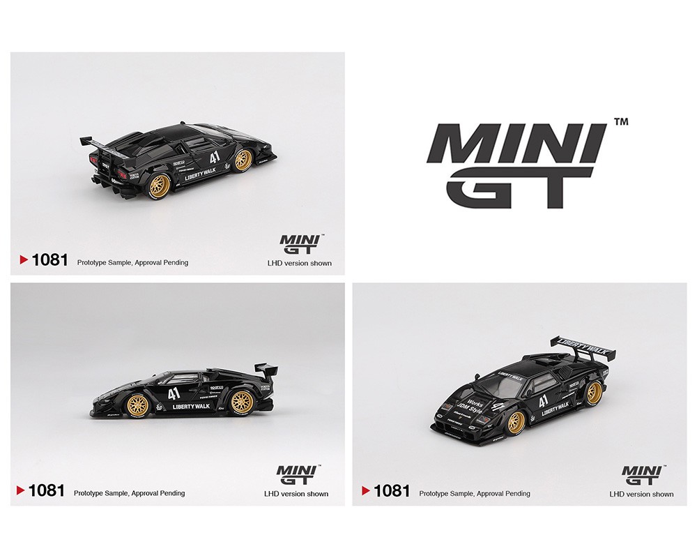 MINI GT #1081 – BLACK – LAMBORGHINI COUNTACH LB-WORKS LIBERTY WALK