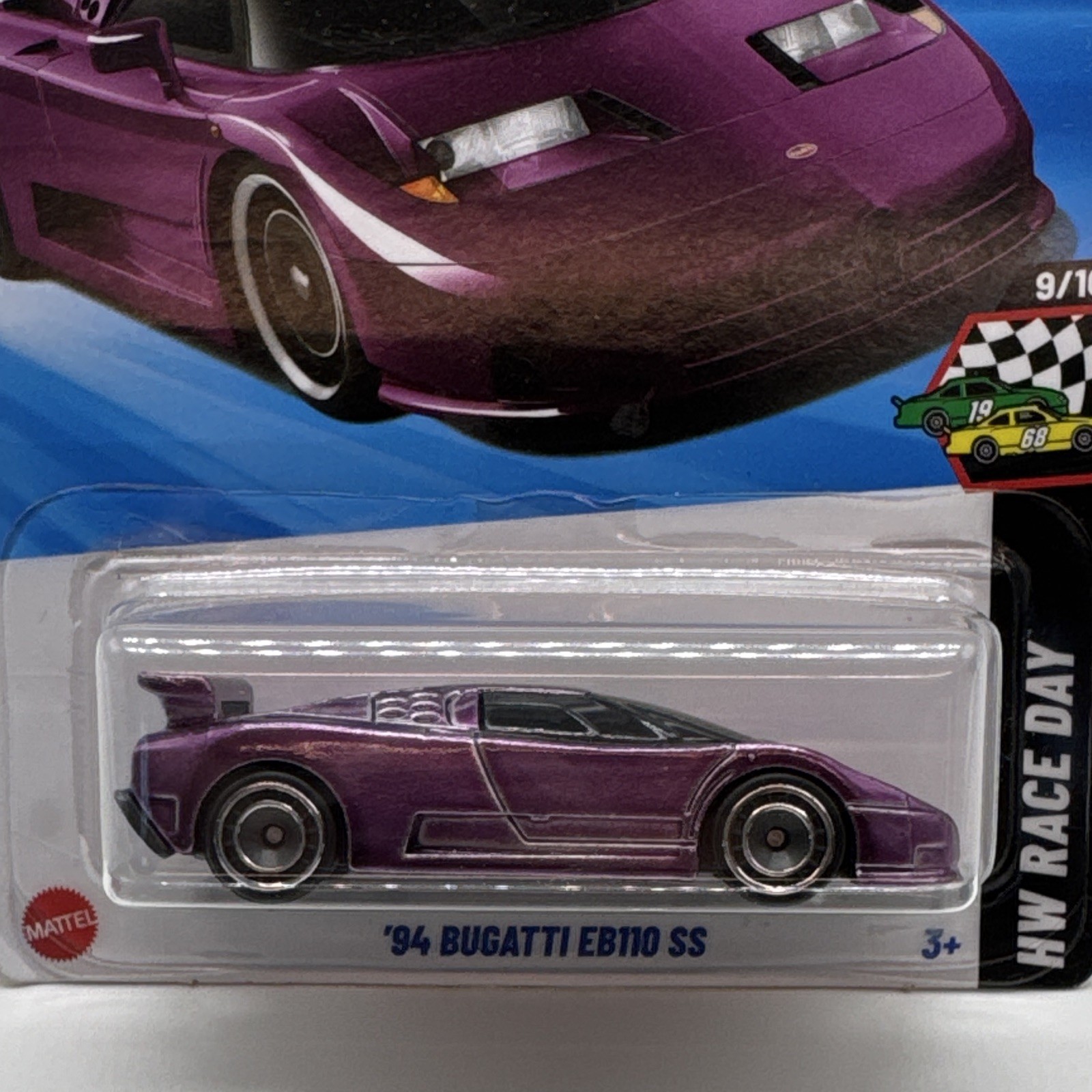 Hot Wheels HW Race Day ’94 Bugatti EB110 SS 1:64 Diecast Purple Unopened