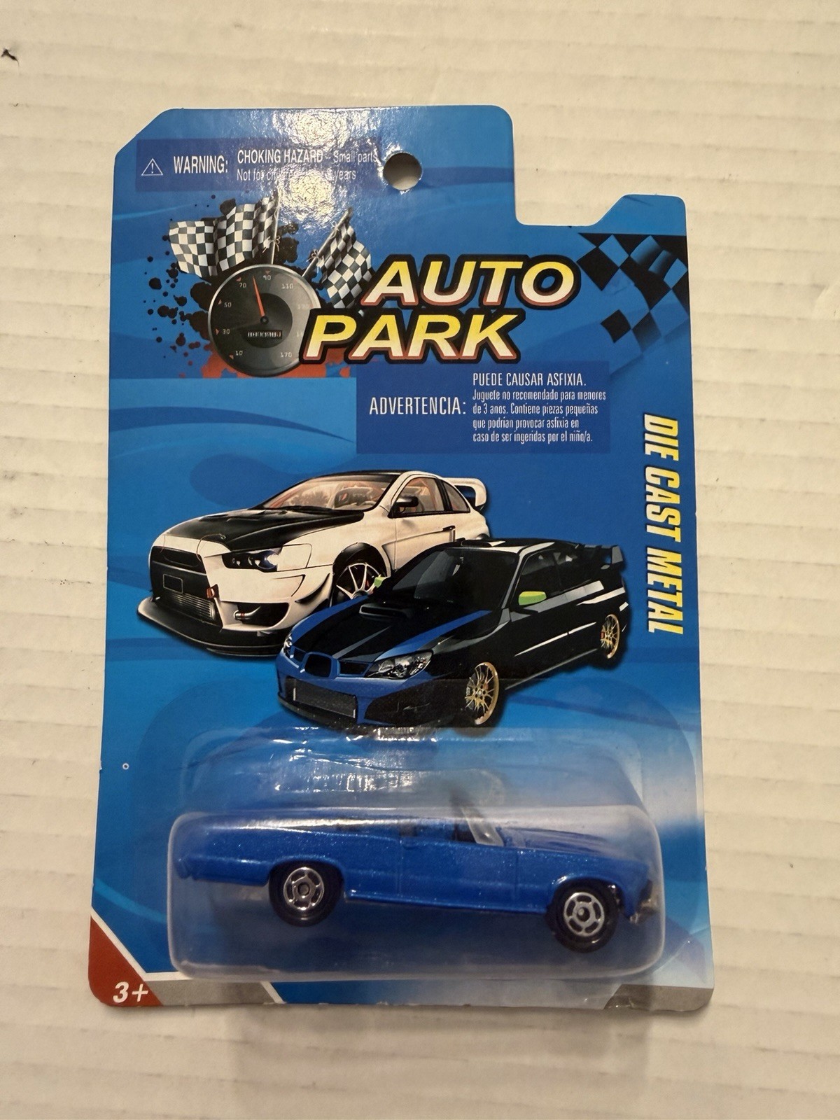 Auto Park Diecast Metal Car Toy, Blue, Age 3+, for Ages 3-4 Years