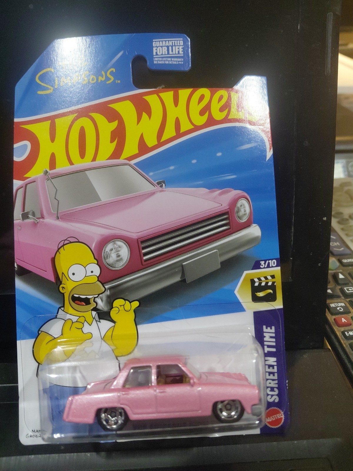 HOT 2HEELS SCREEN TIME THE SIMPSONS FAMILY CAR LOT OF 3 MINT CARDS
