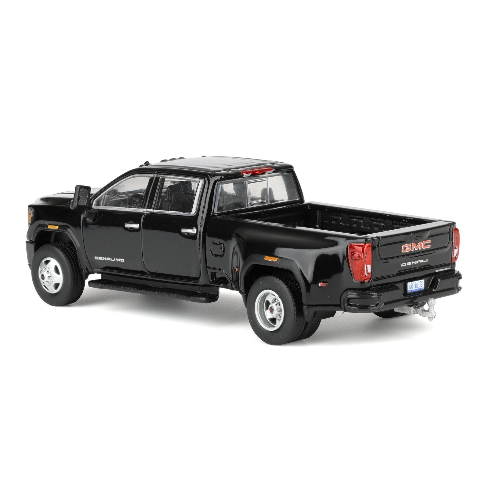 Greenlight 1/64 2022 GMC Sierra 3500HD Denali Dually Pickup Truck, Black 51678-A