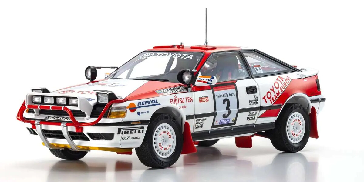 KYOSHO 1:18-scale Toyota Celica GT-FOUR (ST165) 1990 Safari #3 – 08961A