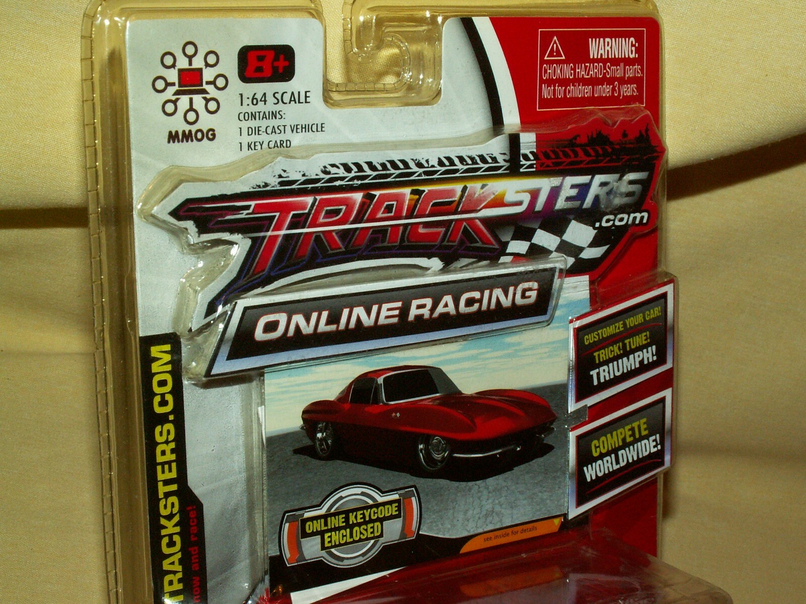 CORVETTE STING RAY 1963 TRACKSTERS MMOG ONLINE RACING CHEVY RED NEW 2008 LE002*