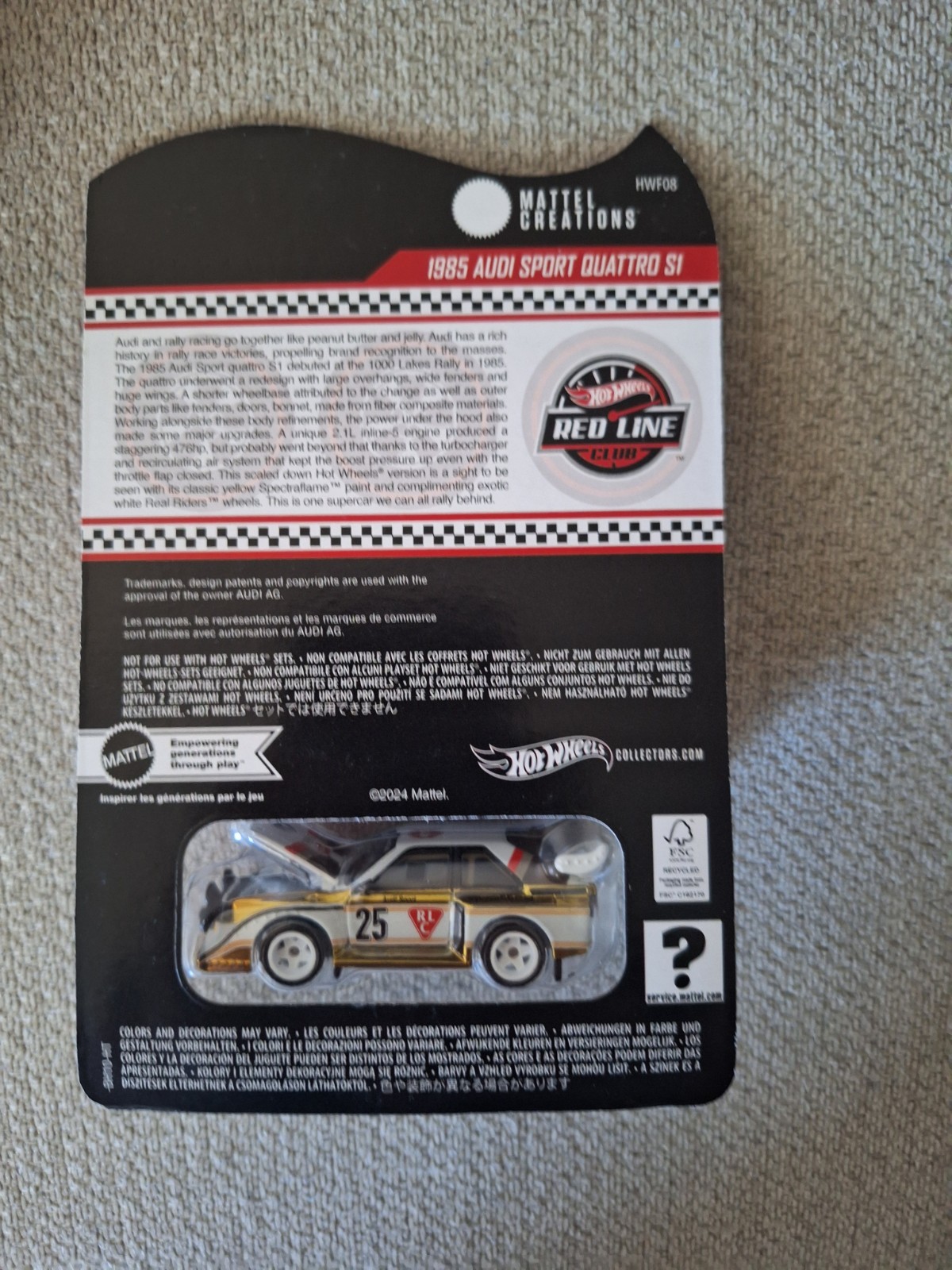 Hot Wheels RLC 1998 Subaru 22B-STI/AUDI Quattro S1 RLC Club Exclusive Sealed