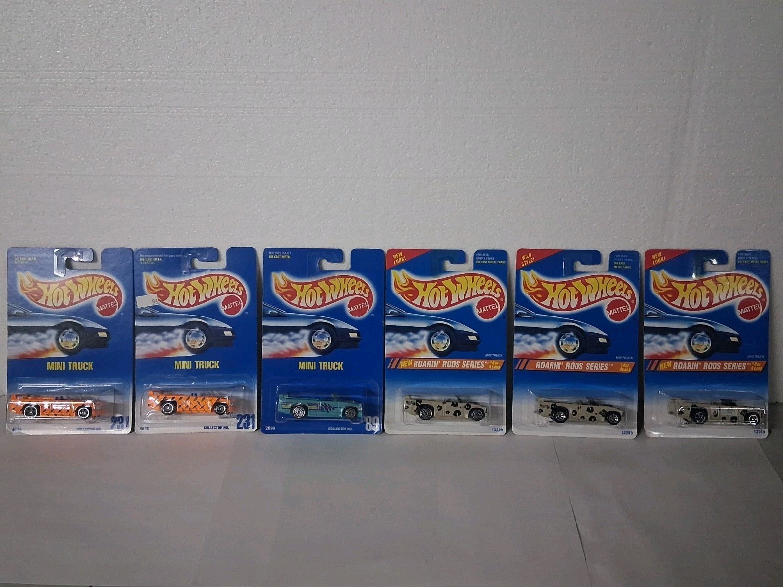 1991/94 Hotwheels Mini Truck Lot Of 6 Different Wheel Variations