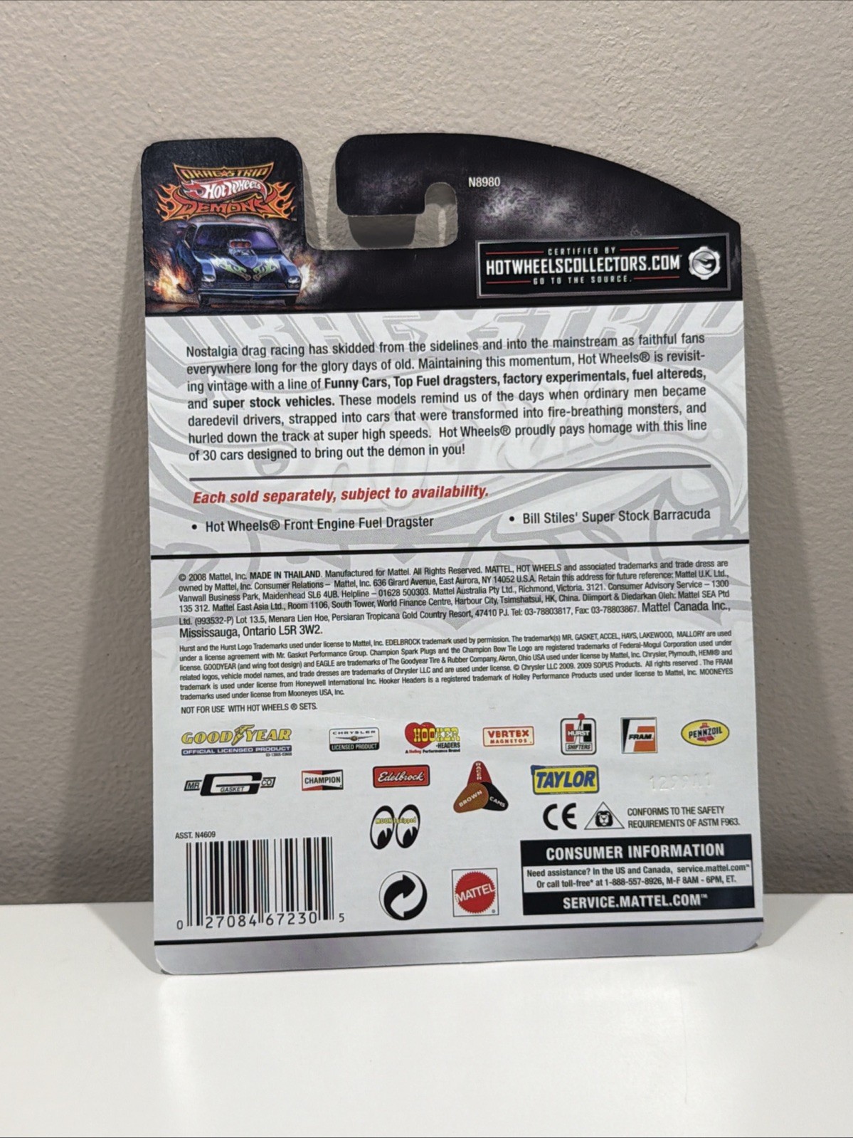 Hot Wheels Drag-Strip Demons Front Engine Fuel Dragster M22