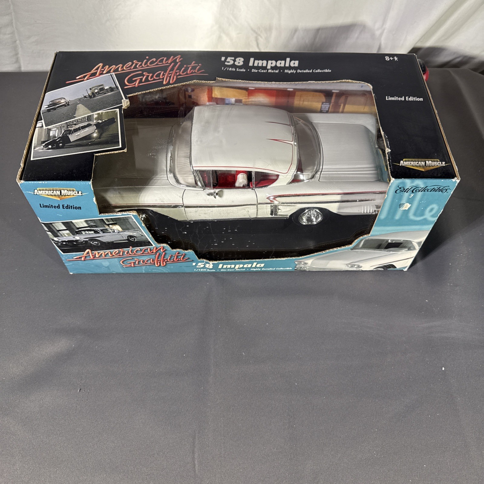 AMERICAN MUSCLE LIMITED EDITION AMERICAN GRAFFITI 58 IMPALA WHITE, NEW IN BOX!