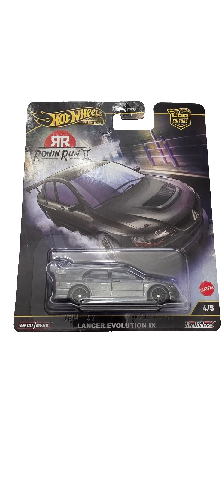 Hot Wheels Car Culture Ronin Run 2 Mitsubishi Lancer Evo IX Grey
