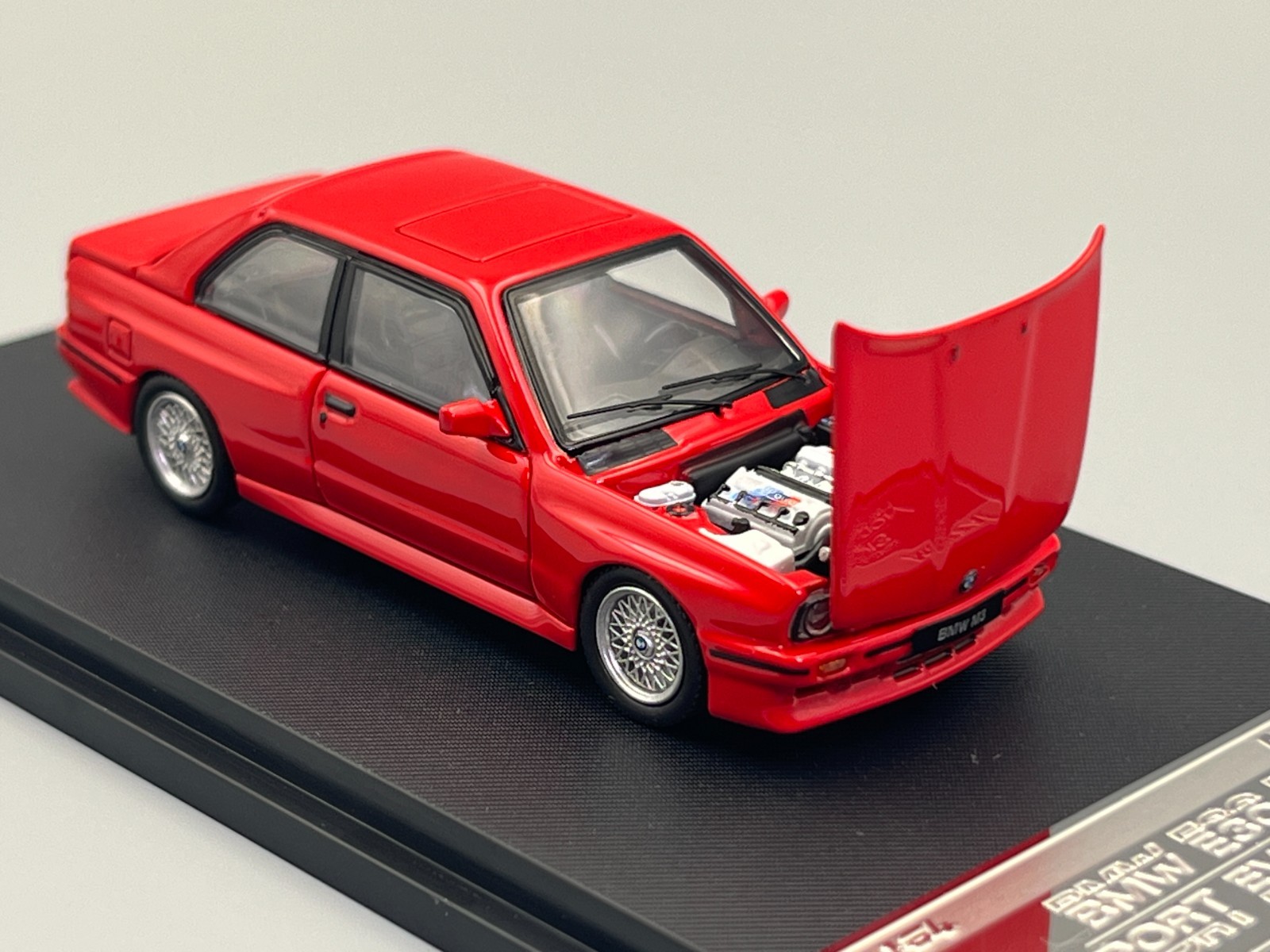 BMW E30 M3 Sport Evolution Red 1/64 scale Mortal Model with case
