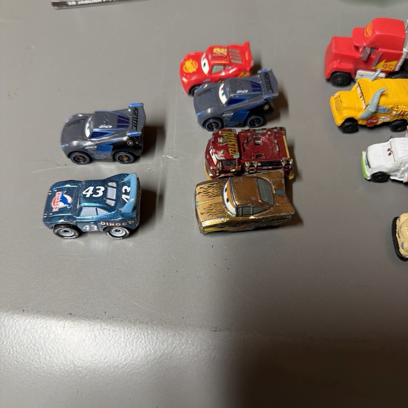 10 Disney Pixar Cars/mixed Lot(6)mini racers(4) Non Roll/played W/Condition/B146