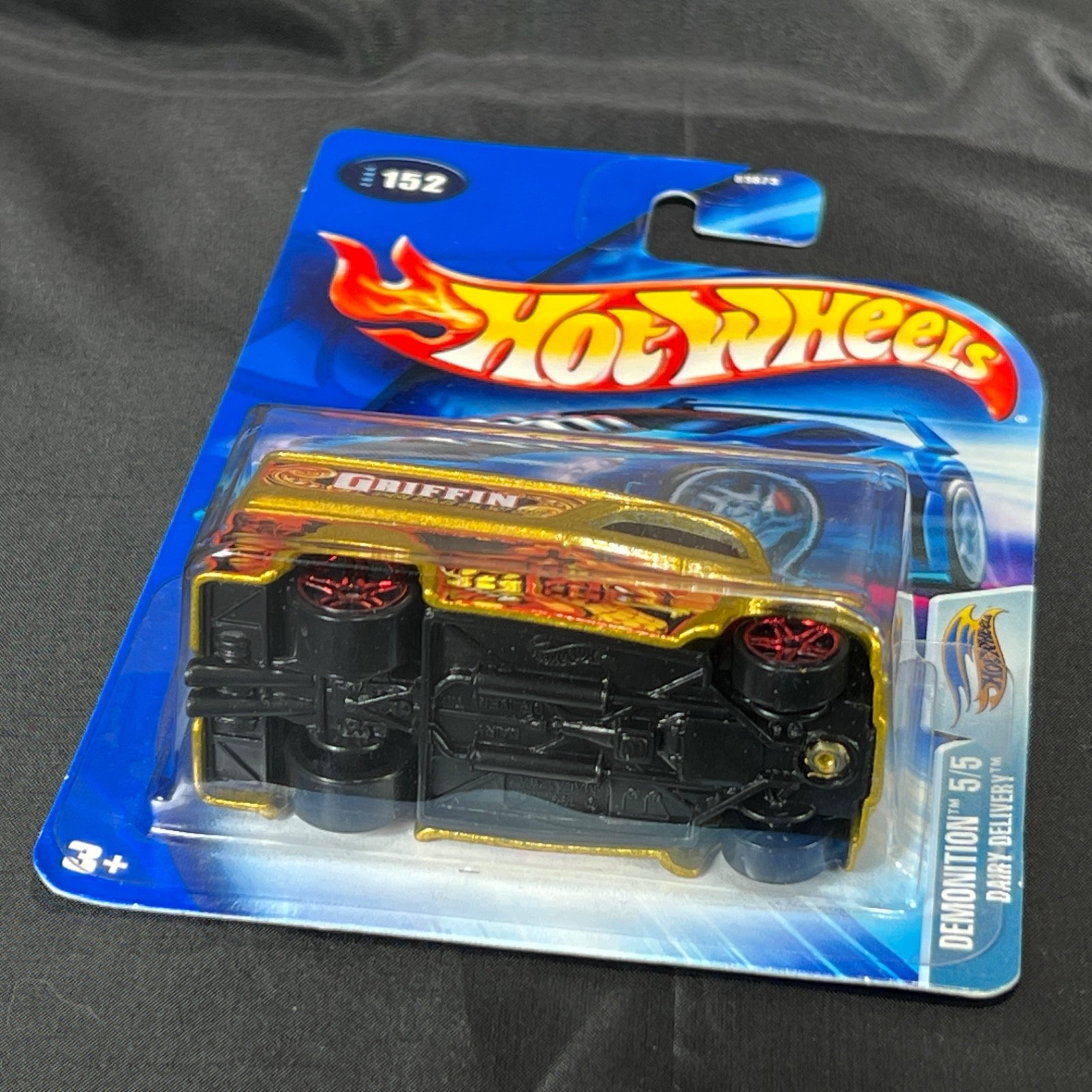 Hot Wheels 2004 Demolition Gold Dairy Delivery Van w/ Red Wheels Diecast #5/5