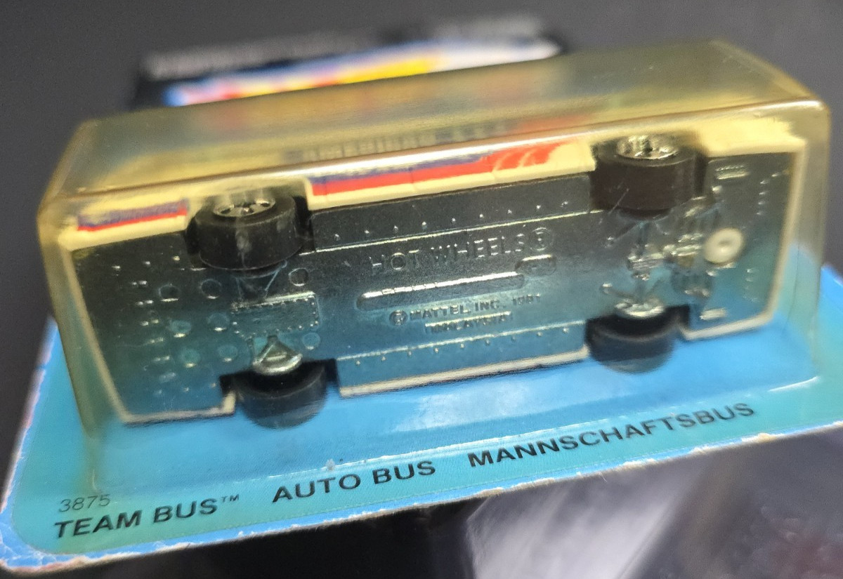 Hot Wheels “American Football Team” Team Bus / Auto Bus International Card 1986