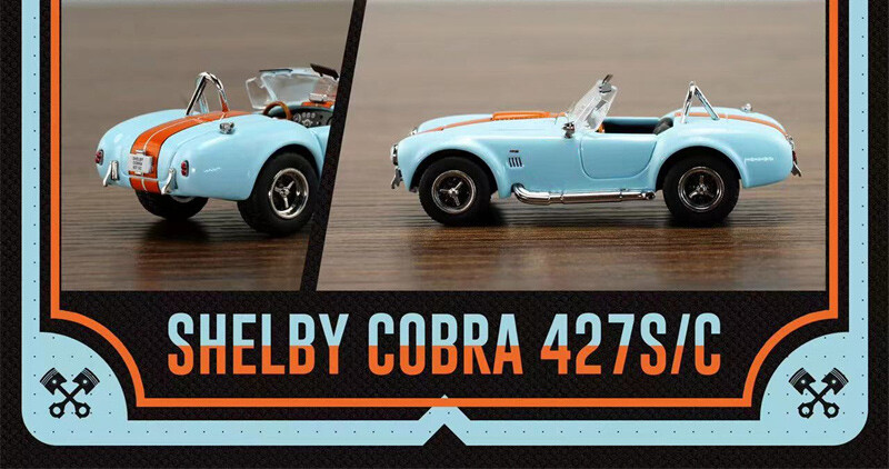 Fine Works 1:64 Shelby Cobra 427 Diecast Model Car – High Detail Collection New