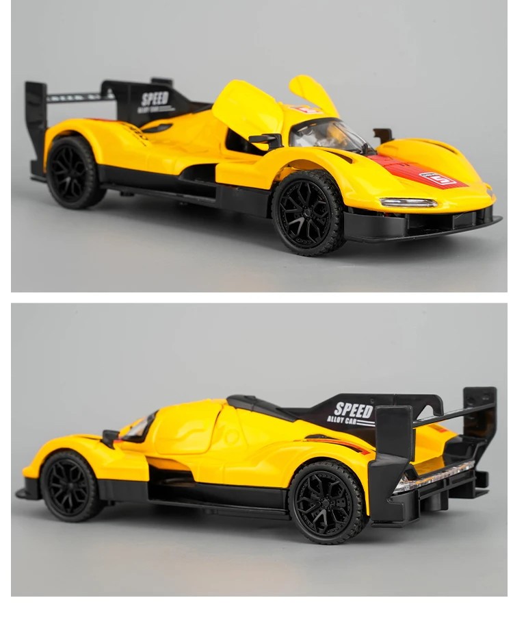 1:32 Porsche 963 alloy racing car model simulation sound and light suitable