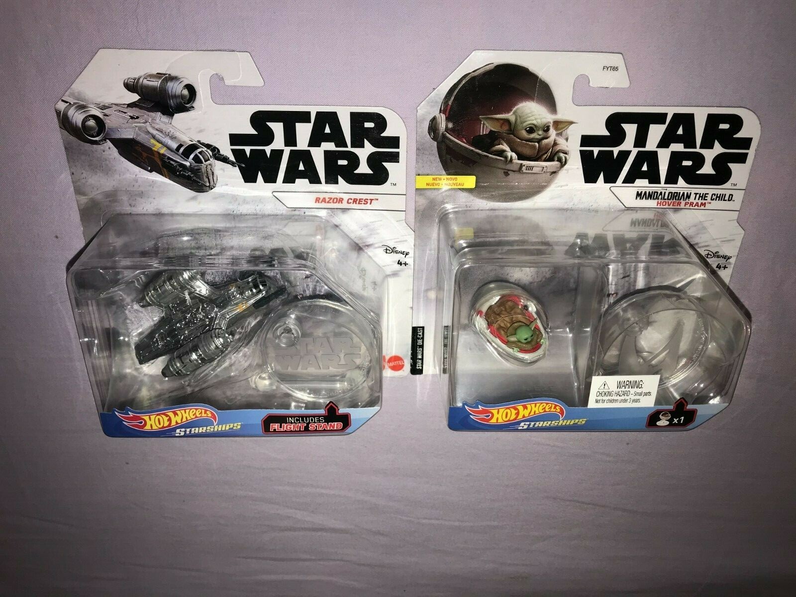 Hot Wheels Star Wars STARSHIPS THE CHILD HOVER PRAM & RAZOR CREST MANDALORIAN