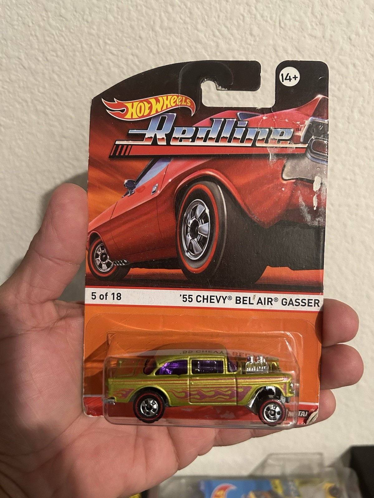 Hot Wheels 55 CHEVY BEL AIR GASSER #5 gold Heritage REDLINE 1:64 HW Mattel CFN70