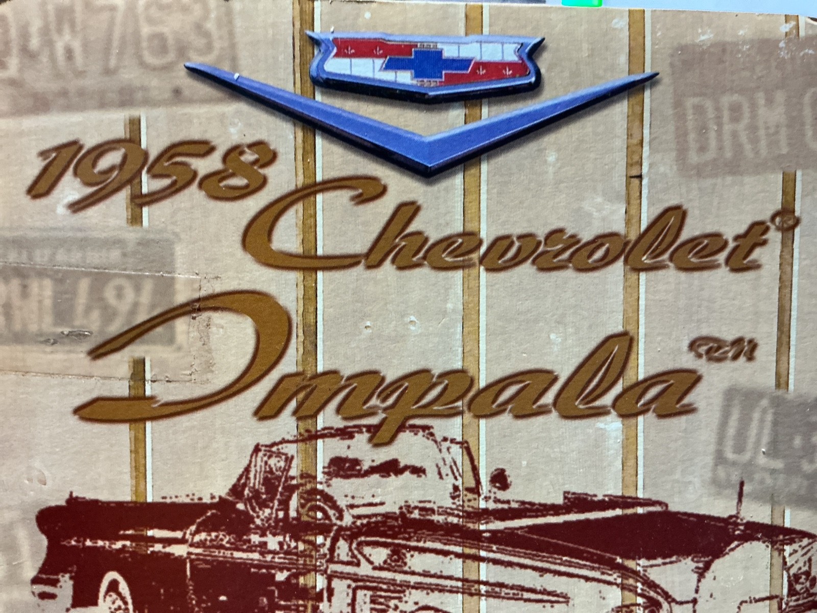 1:18 MOTORMAX 1958 CHEVROLET IMPALA SILVER / BRONZE