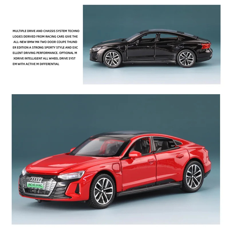 1:32 Audi RS E-Tron GT Alloy Car Model Diecast Metal Toy Sound Light Kids Gift
