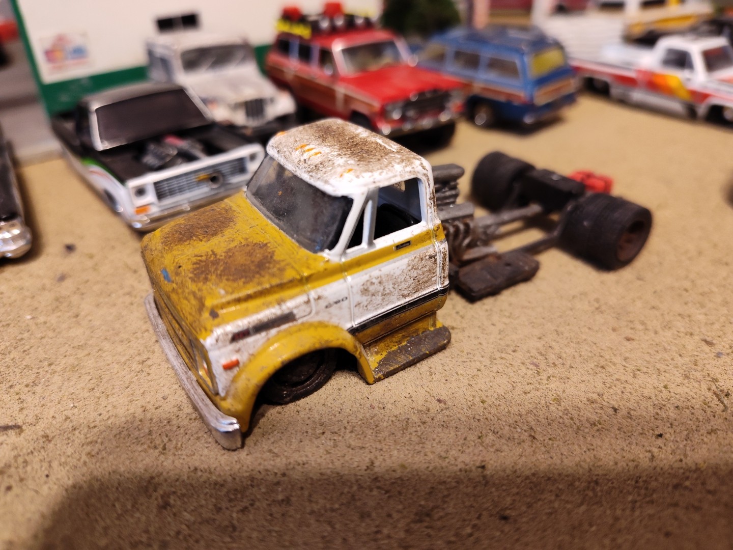 Custom C60 164 Scale Rat Rod Diorama Display Piece