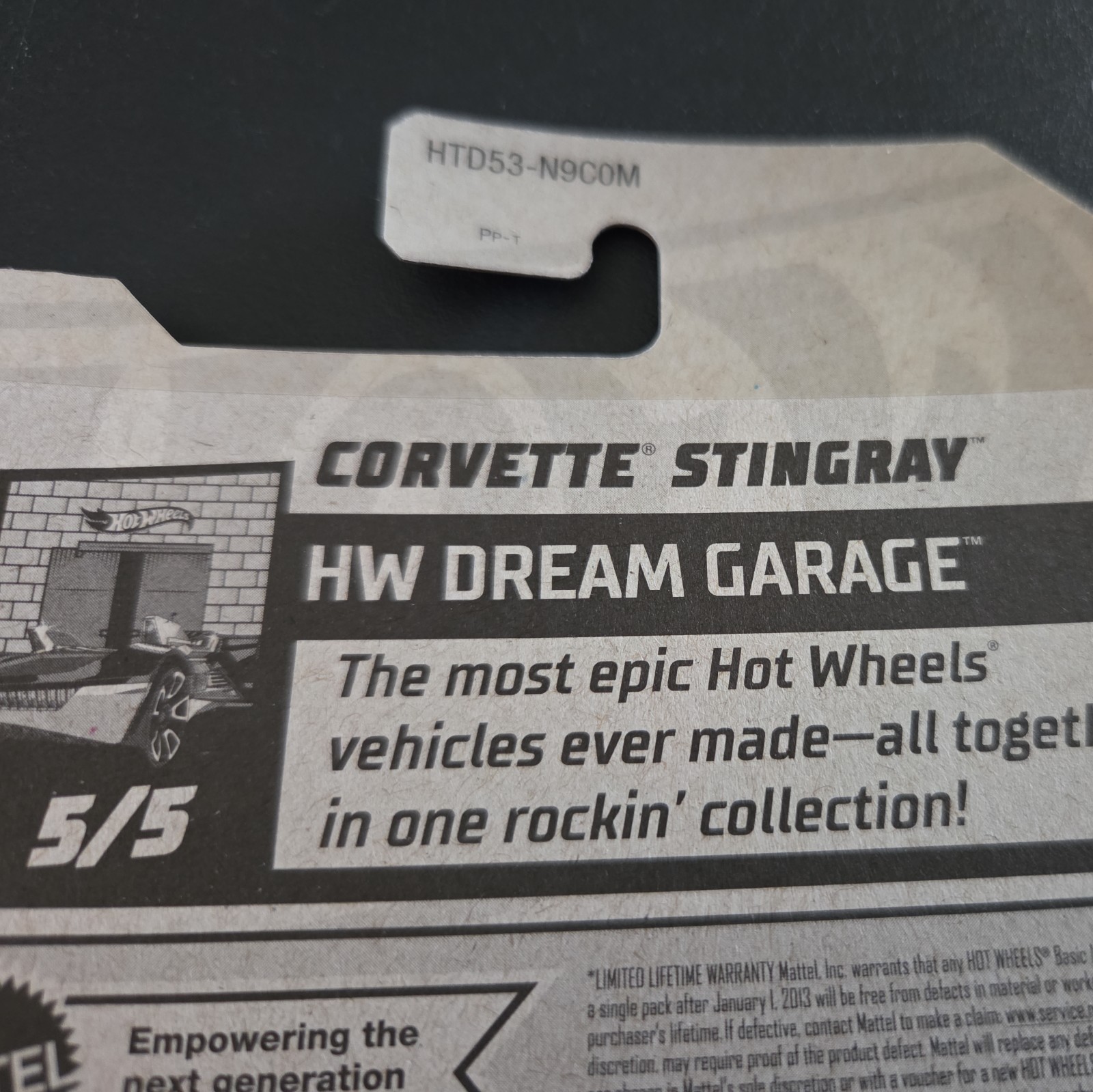 Corvette Stingray Blue Hot Wheels Dream Garage 5/5 New In Unopened Package