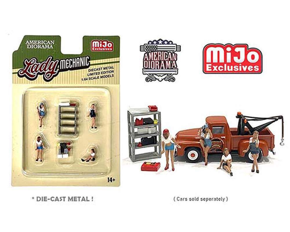 American Diorama 1/64 LADY MECHANICS Die Cast FIGURES