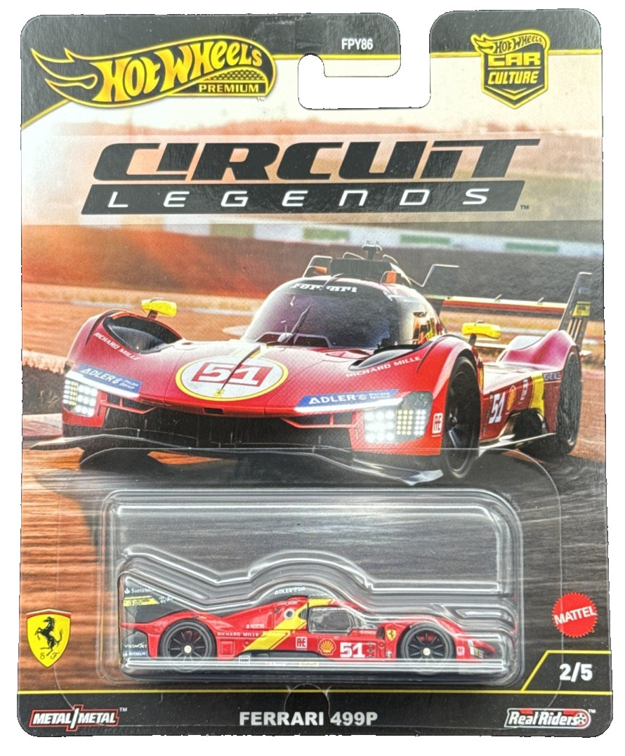 Hot Wheels Premium 2025 Car Culture Circuit Legends 2/5 Red Ferrari 499P