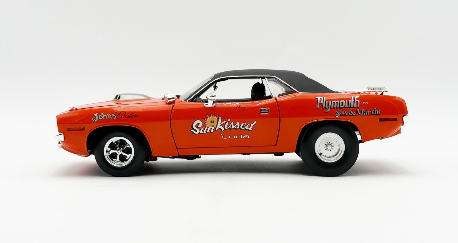 1970 PLYMOUTH HEMI CUDA “SUN KISSED CUDA” ORANGE DRAG RACING 1:18 ACME A1806139