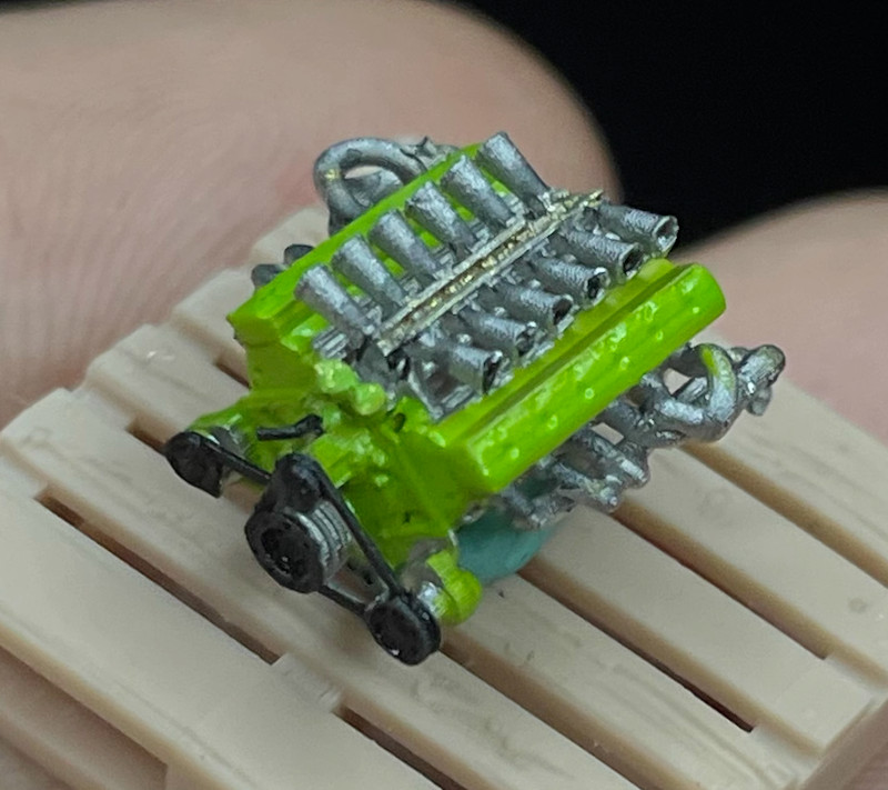 1/64 Diorama Garage Car Turbo Engine Model Tuning Workshop Scene Accessory Props