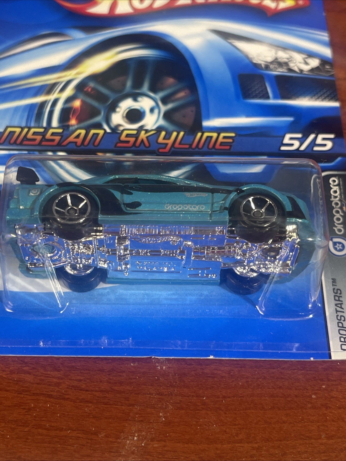 Hot Wheels 2006 Nissan Skyline Spectrafrost Light Blue/Teal Dropstars