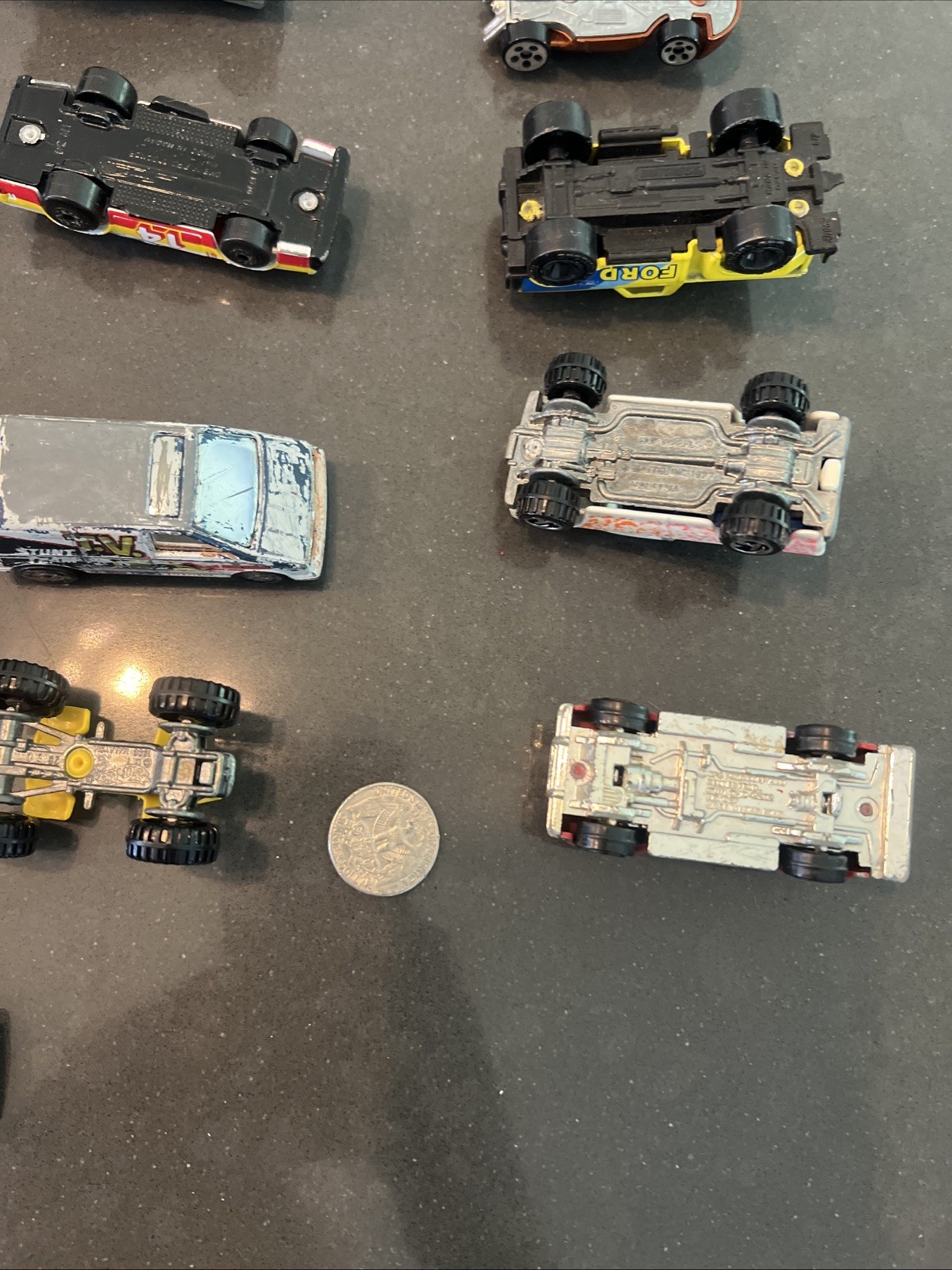 Lot Of 33 Diecast & Plastic Vintage Cars Trucks Mixed Brands See Description
