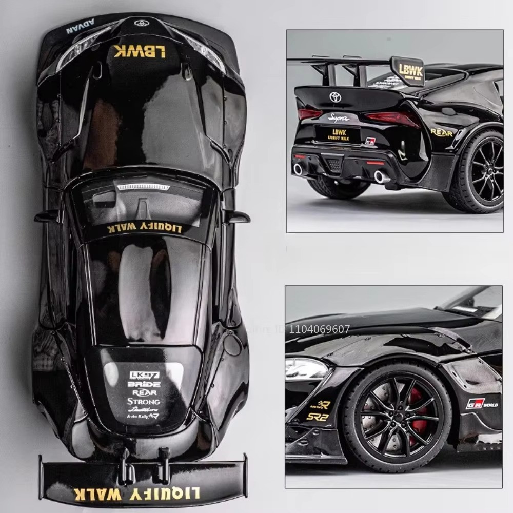 1:22 TOYOTA GR Supra Alloy Diecast Racing Car Model Sound/Light Toy Gift NEW