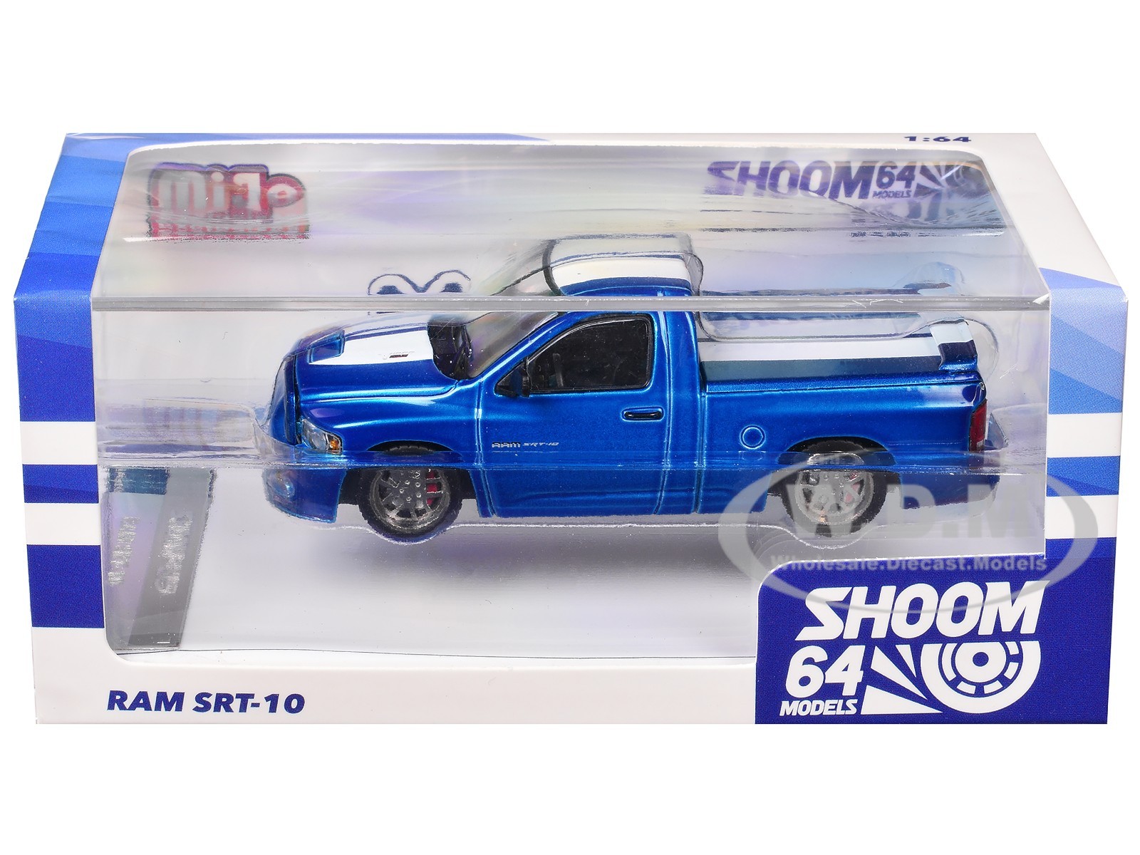 2003 DODGE RAM SRT-10 PICKUP ELECTRIC BLUE 1/64 DIECAST BY SHOOM64 103014-MJ1