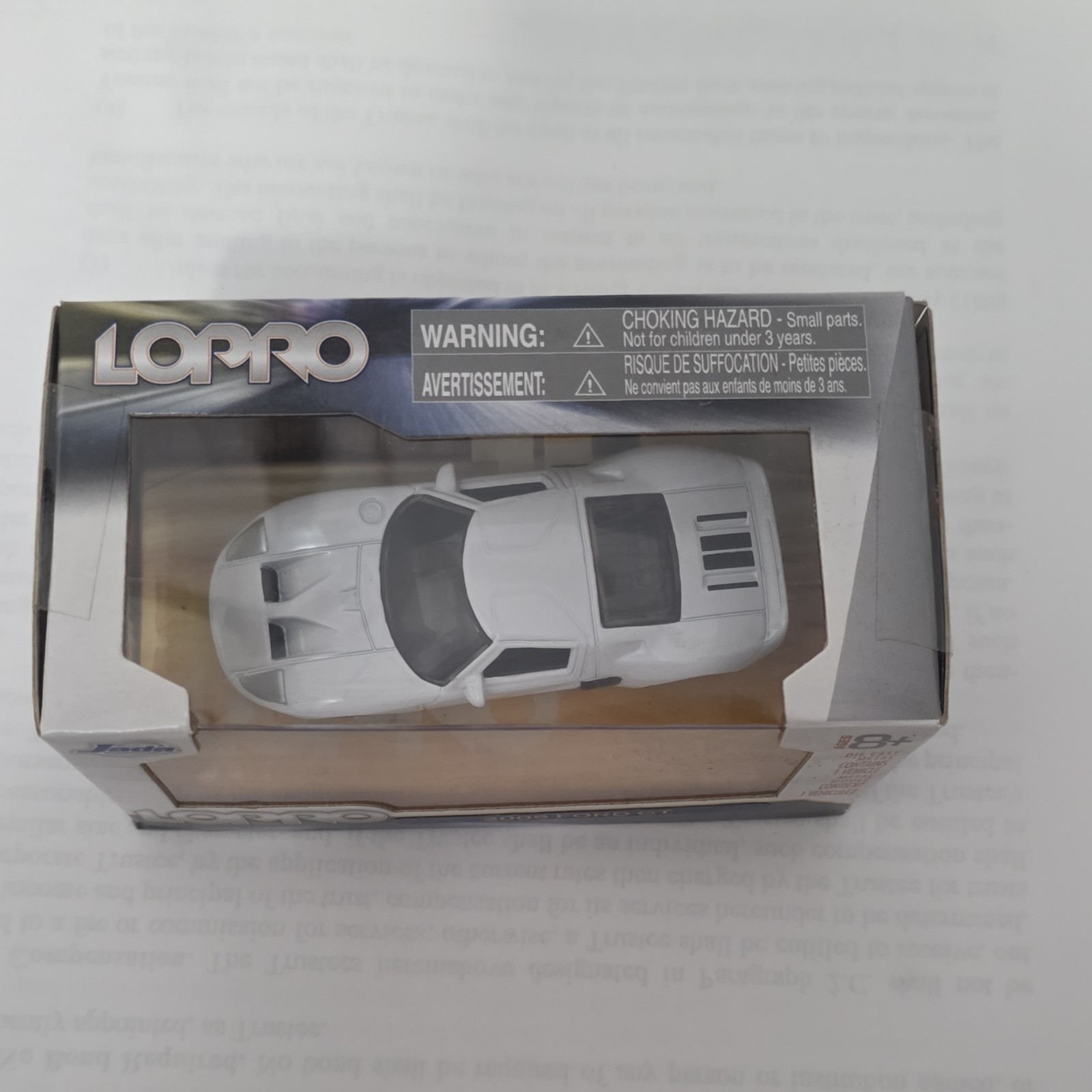 Jada LOPRO 1:64 2005 Ford GT White Diecast Metal Car Unopened Box
