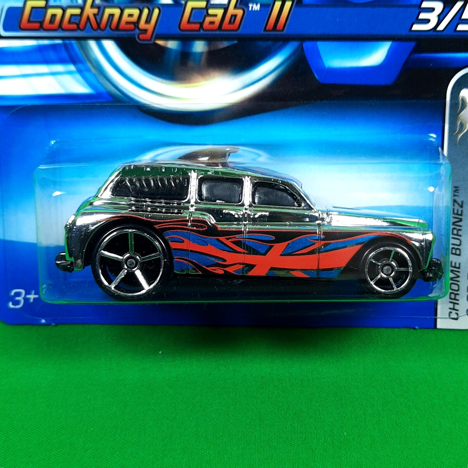 2006 Hot Wheels #068 Cockney Cab II Chrome Burnerz #3/5 OH5
