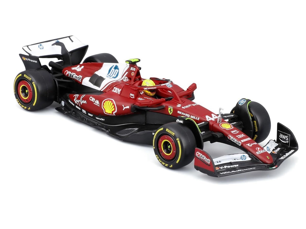 BBURAGO FORMULA F 1 2025 FERRARI SF-25 1/43 w/ CASE #44 LEWIS HAMILTON 36852 LH