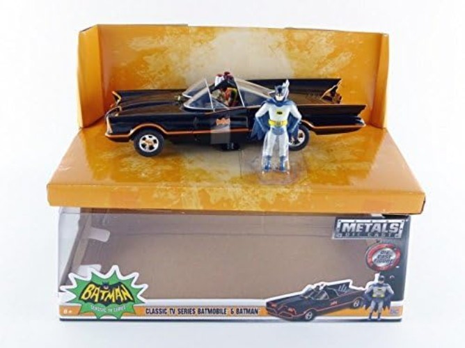 DC Comics 1966 Batmobile 1:24 Scale Die-Cast Car & Figures – Collector’s Edition
