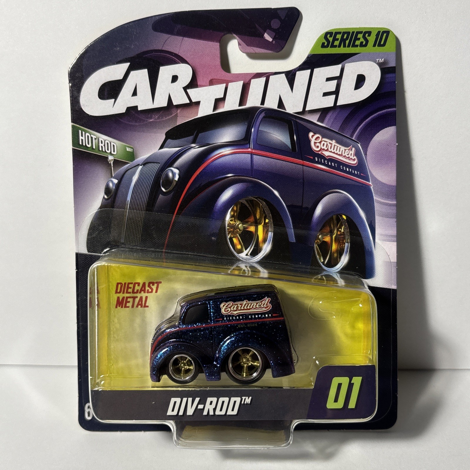 NEW 2026 Car Tuned Series 10 Hot Rod Way Div-Rod #01 Blue Metallic