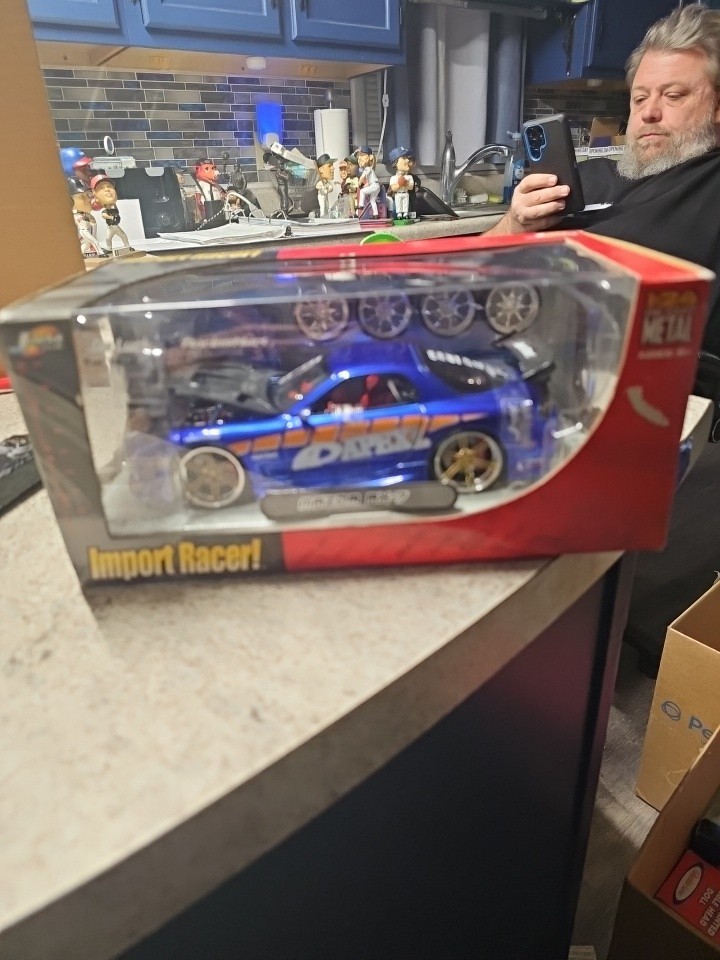 Vntg 2003 Jada Import Racer Mazda RX-7 Apex 1:24 Diecast Blue Rare Car NISB