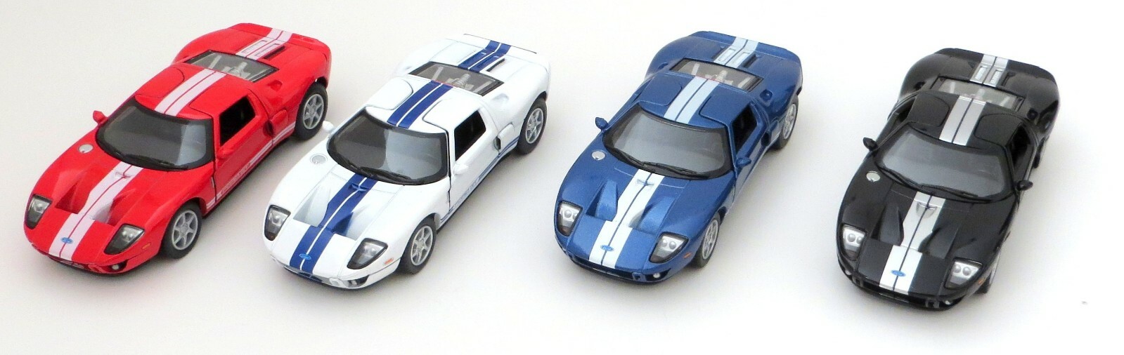 Set of 4 Kinsmart 1/36 Scale 2006 Ford GT with Pullback Action