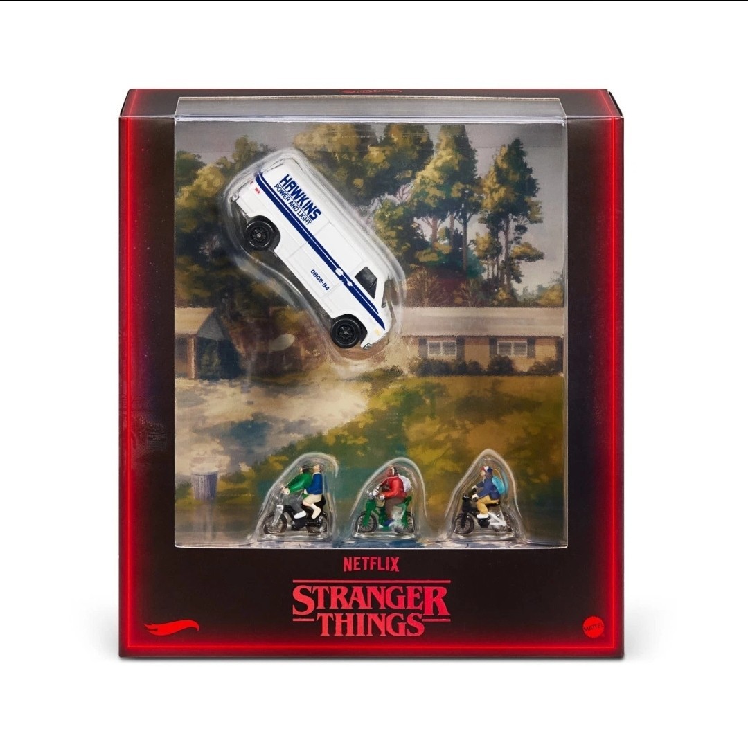 In Hand 2026 SDCC Mattel Hot Wheels Stranger Things 10th Anniversary Hawkins Van
