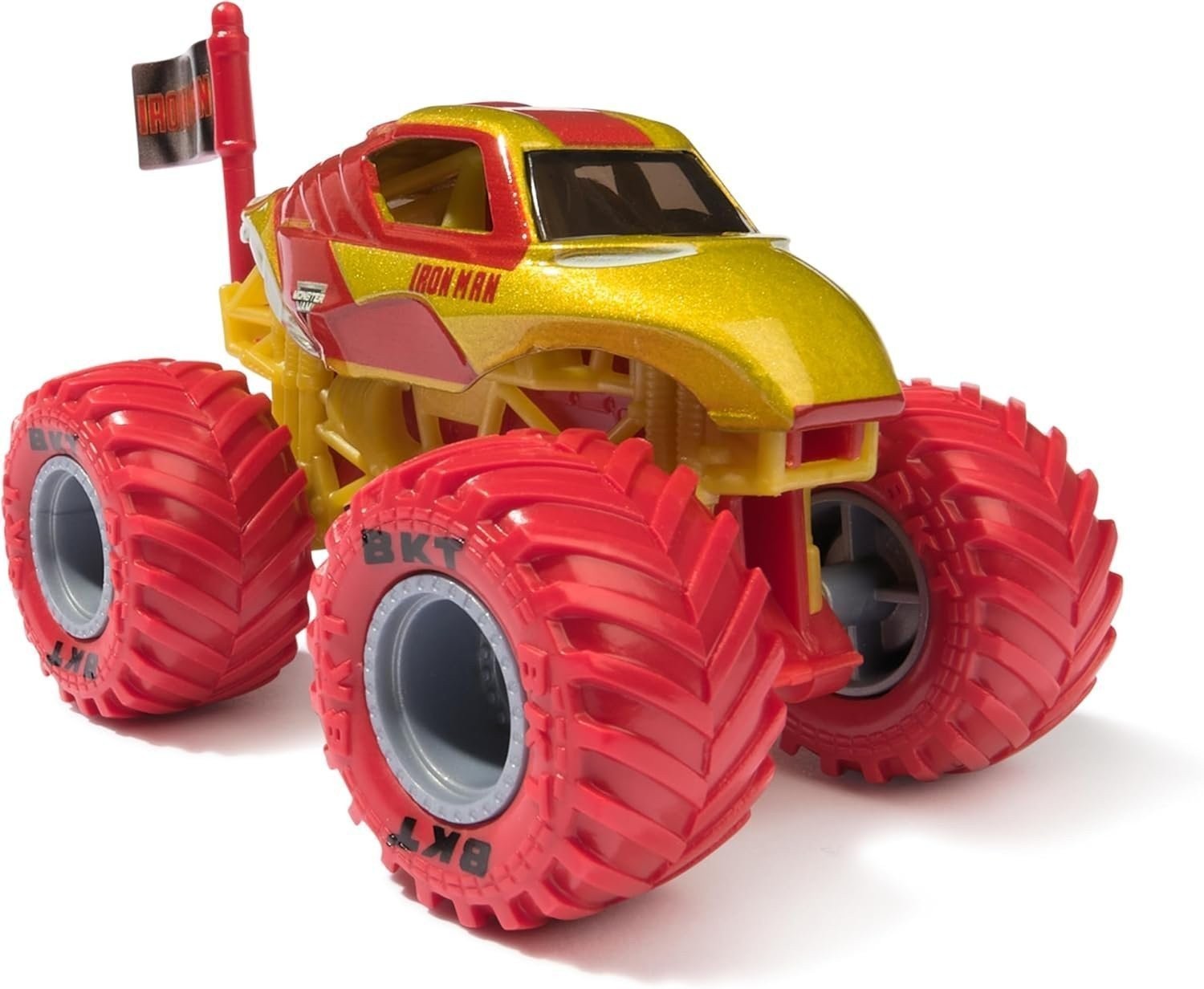 Monster Jam Marvel Iron Man Truck – 1:64 Scale Die-Cast Vehicle [DAMAGED BOX]