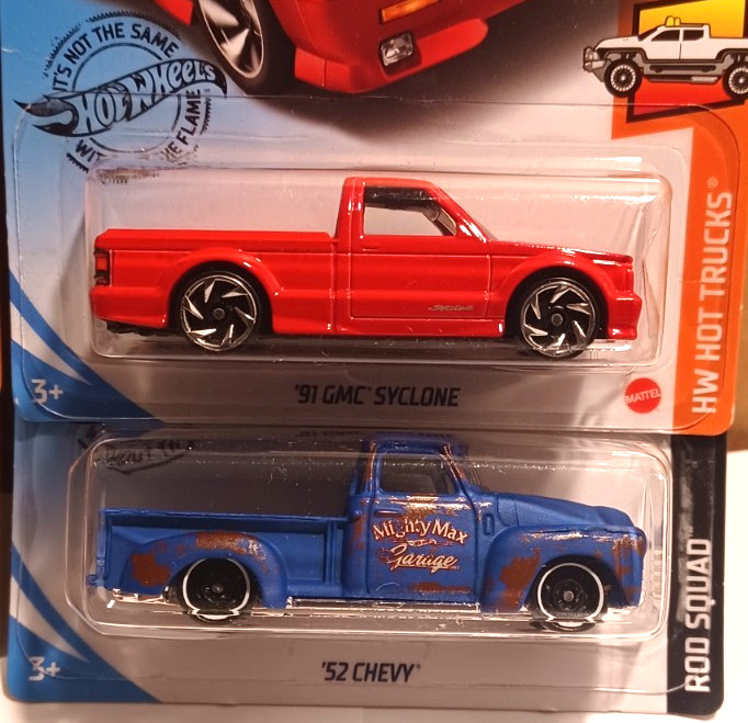 HOT WHEELS 52 69 CHEVY 69 GMC MAZDA 24/250 150/250 201/250 202/250 Mix Lot of 4