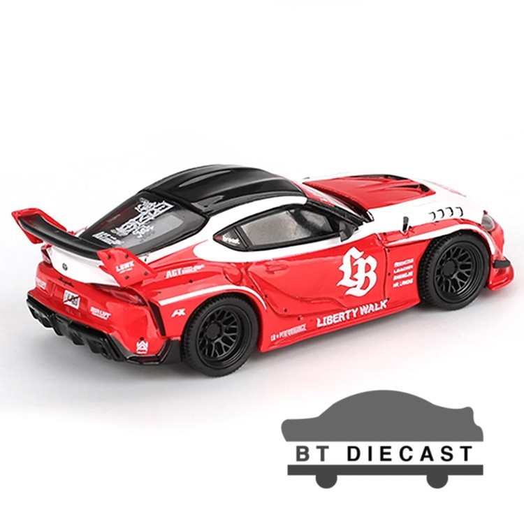 MINI GT LBWK LIBERTY WALK LB WORKS TOYOTA GR SUPRA 1/64 RED / WHITE MGT01103
