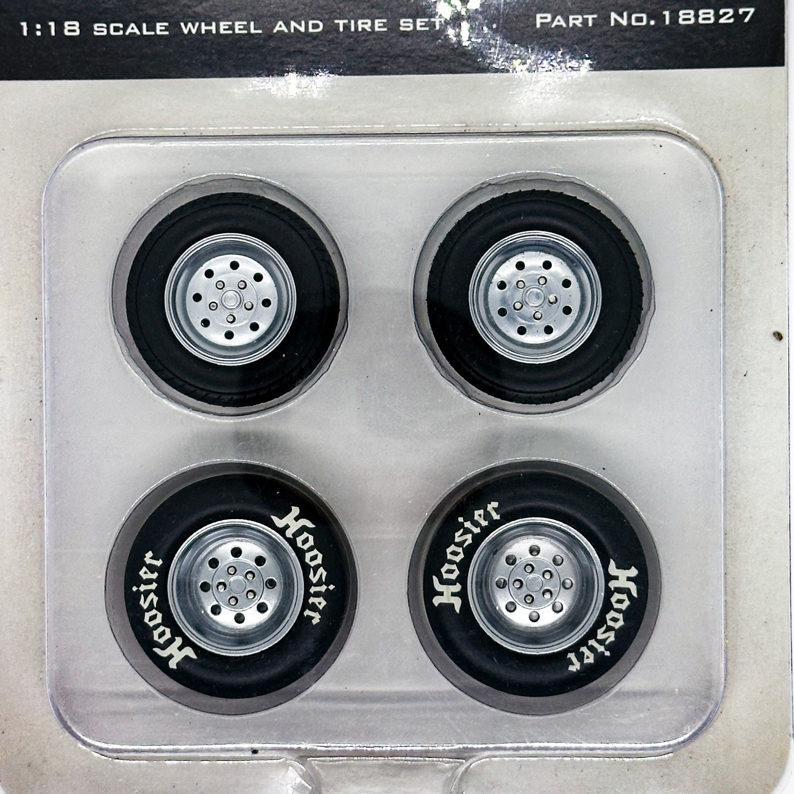 GMP 18827 Drag Wheel & Tire Set Hoosier Rat Rod 1320 Kings 1:18 NOS Acme