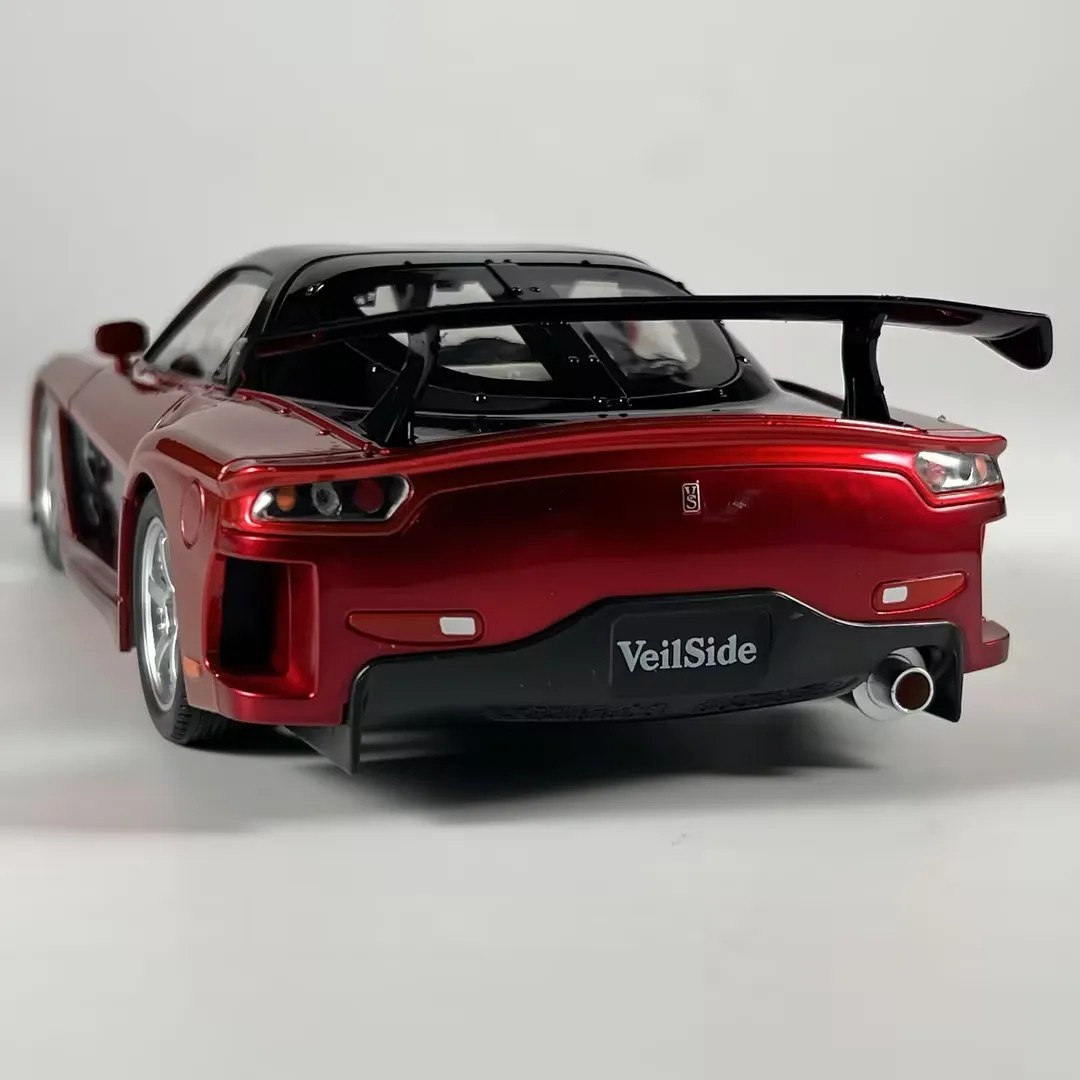 1:24 Mazda RX7 FD3S VeilSide Diecast Model Sports Car Sound Light Collectible