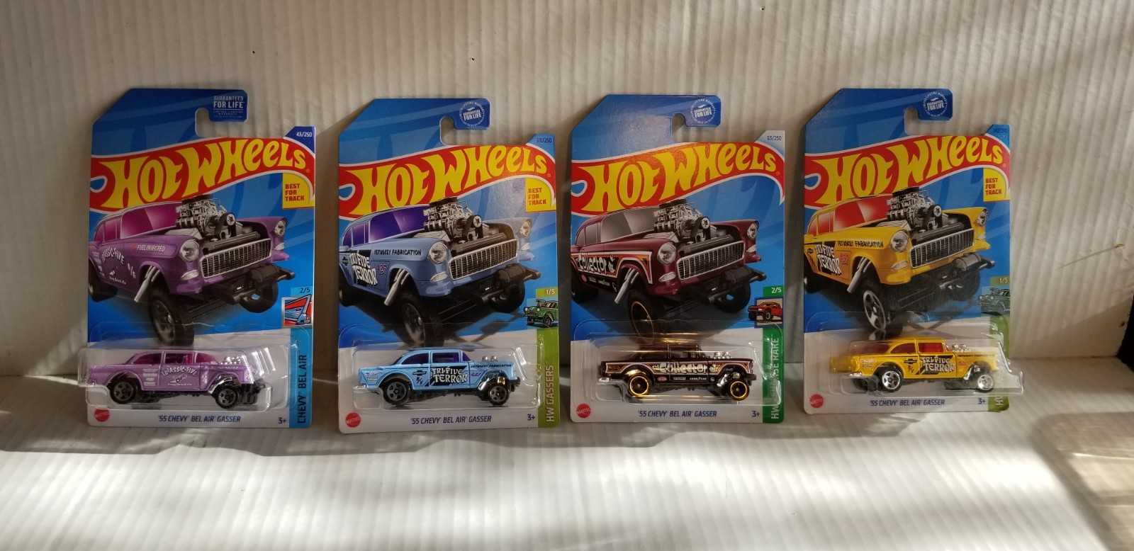 Lot of 4 – Hot Wheels ’55 Chevy Bel Air Gassers