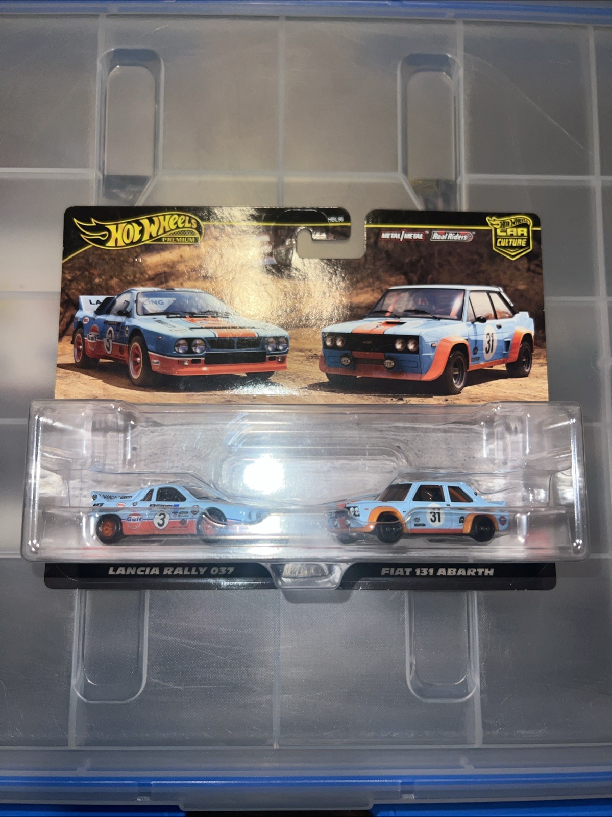Hot Wheels Premium Car Culture 2 Pack Gulf Lancia Rally 037 & Fiat 131 Abarth!!!